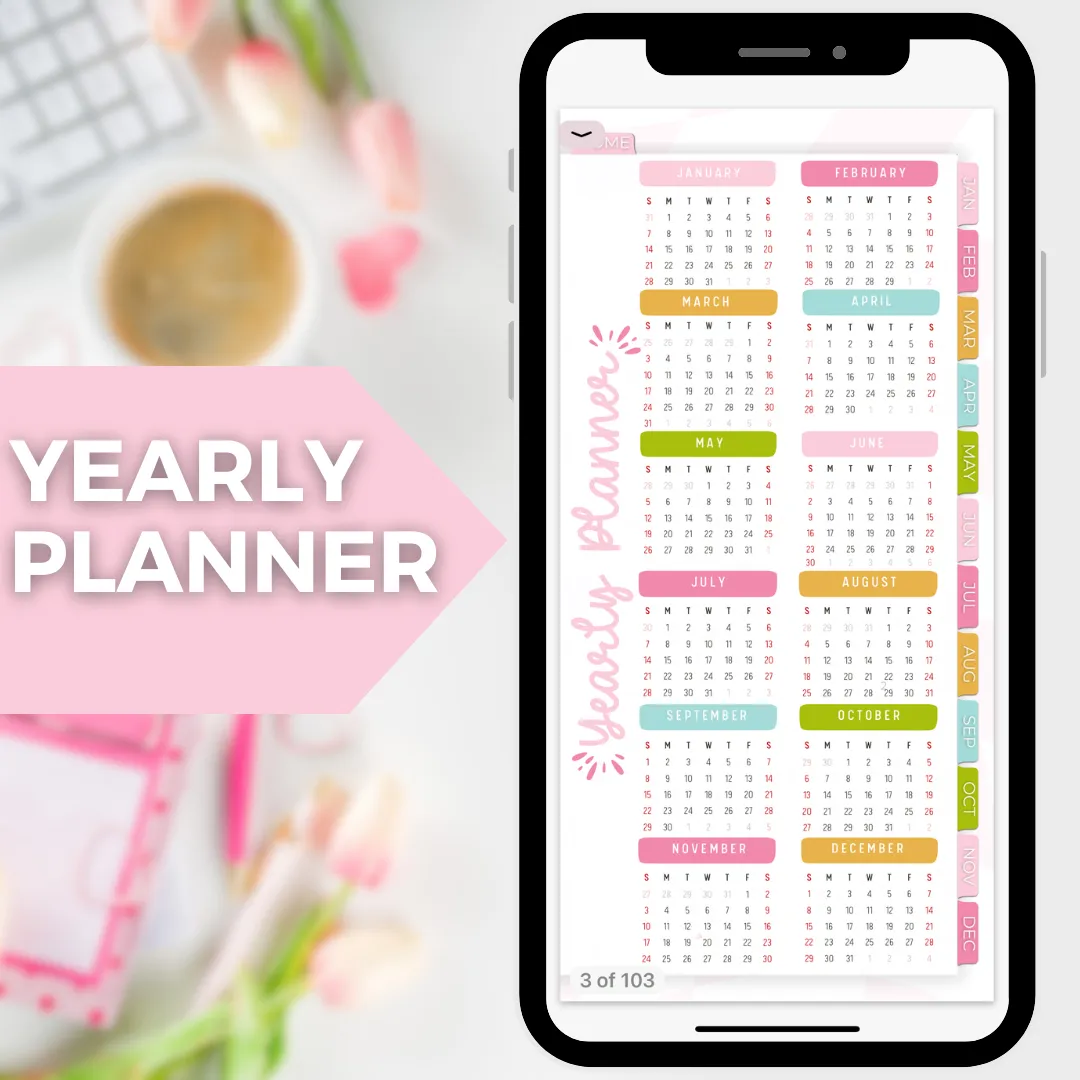 2024 Fully Hyperlinked Phone Planner (w/ Links to Google & Apple Calendars   Reminders)