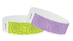 3/4" Tyvek Wristbands - Topographic Map