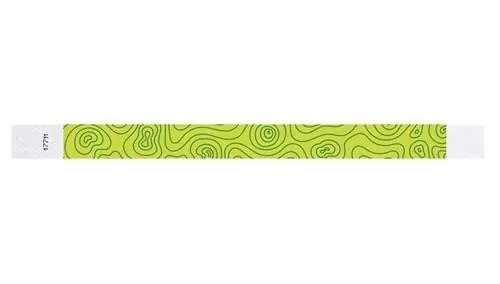 3/4" Tyvek Wristbands - Topographic Map