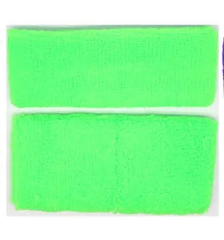 80's Plain Headband & Wristband Set (12 Colours)