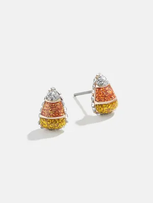 All Treats, No Tricks Earrings - Candy Corn Studs