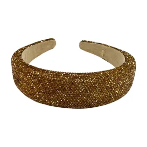 Bari Lynn Fully Crystalized Headband - Gold