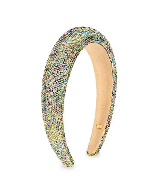 Bari Lynn Fully Crystalized Headband - Pastel Multi Color