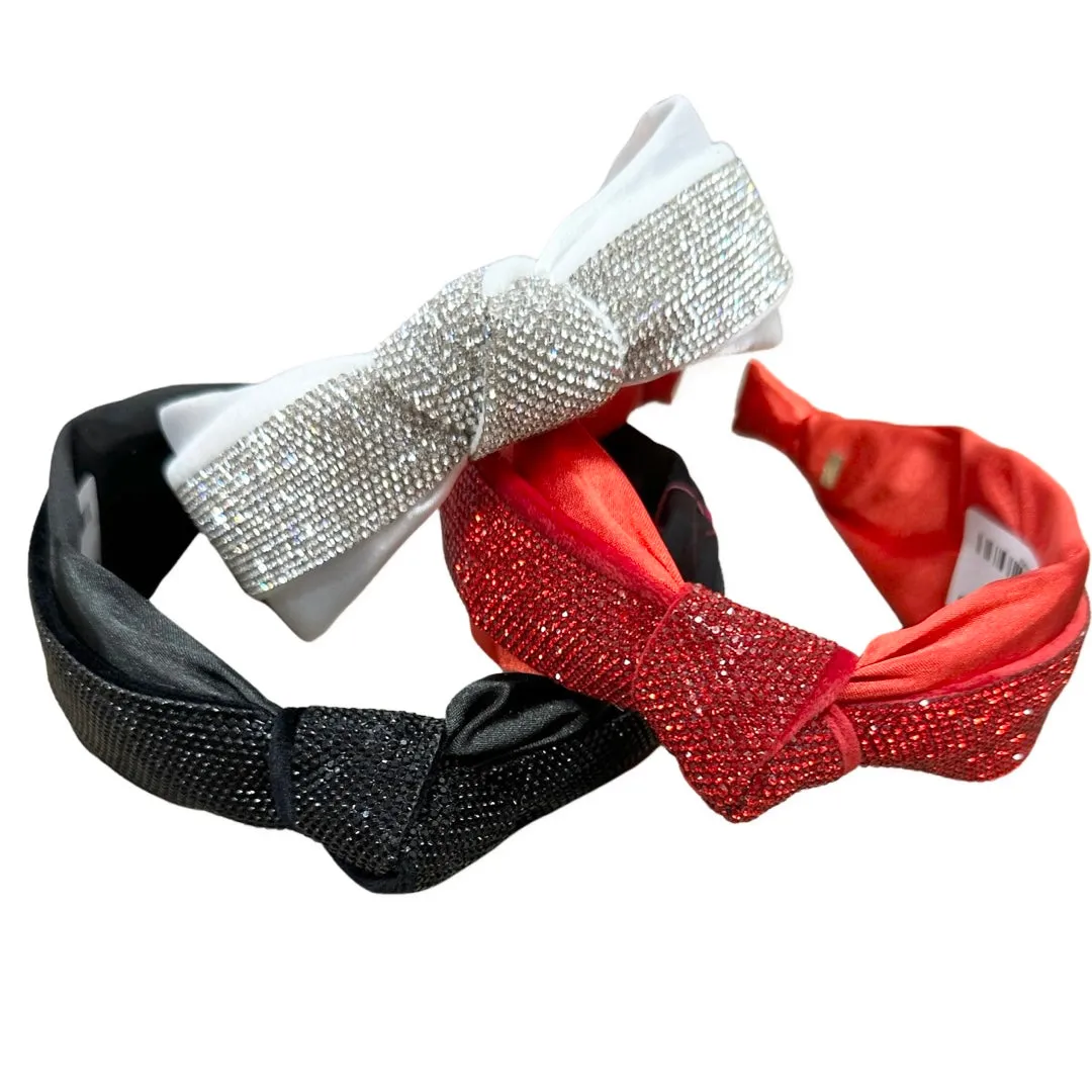 Bari Lynn Half Crystalized Knot Headband