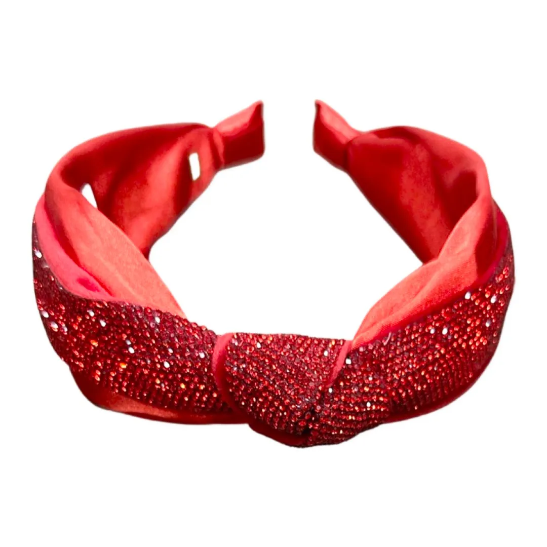 Bari Lynn Half Crystalized Knot Headband