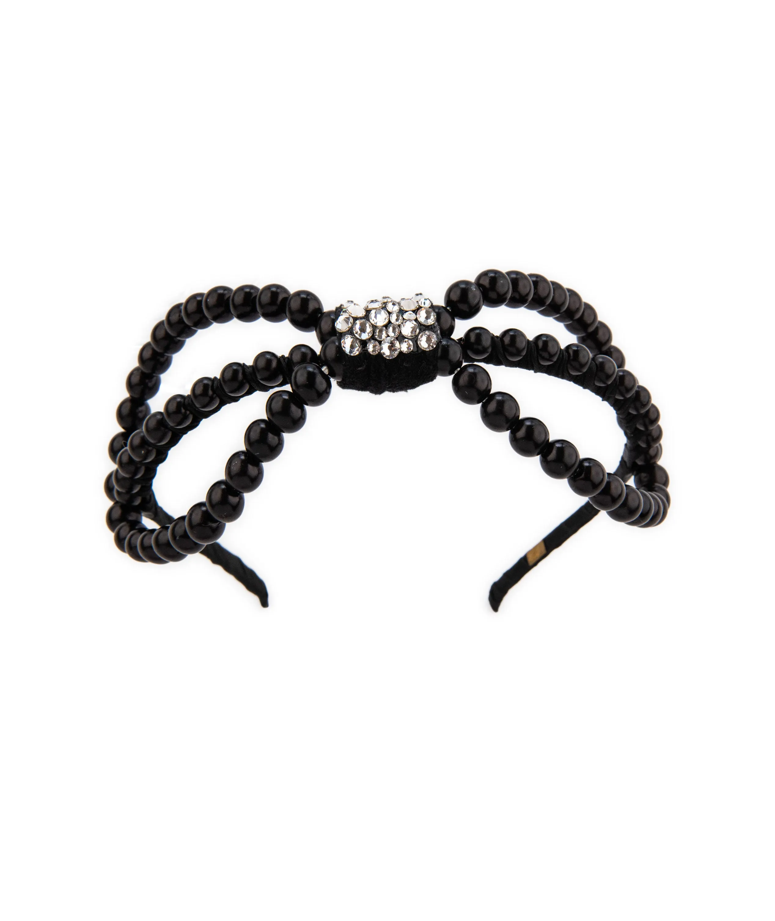 Bari Lynn Thin Headband Large Pearl Bow