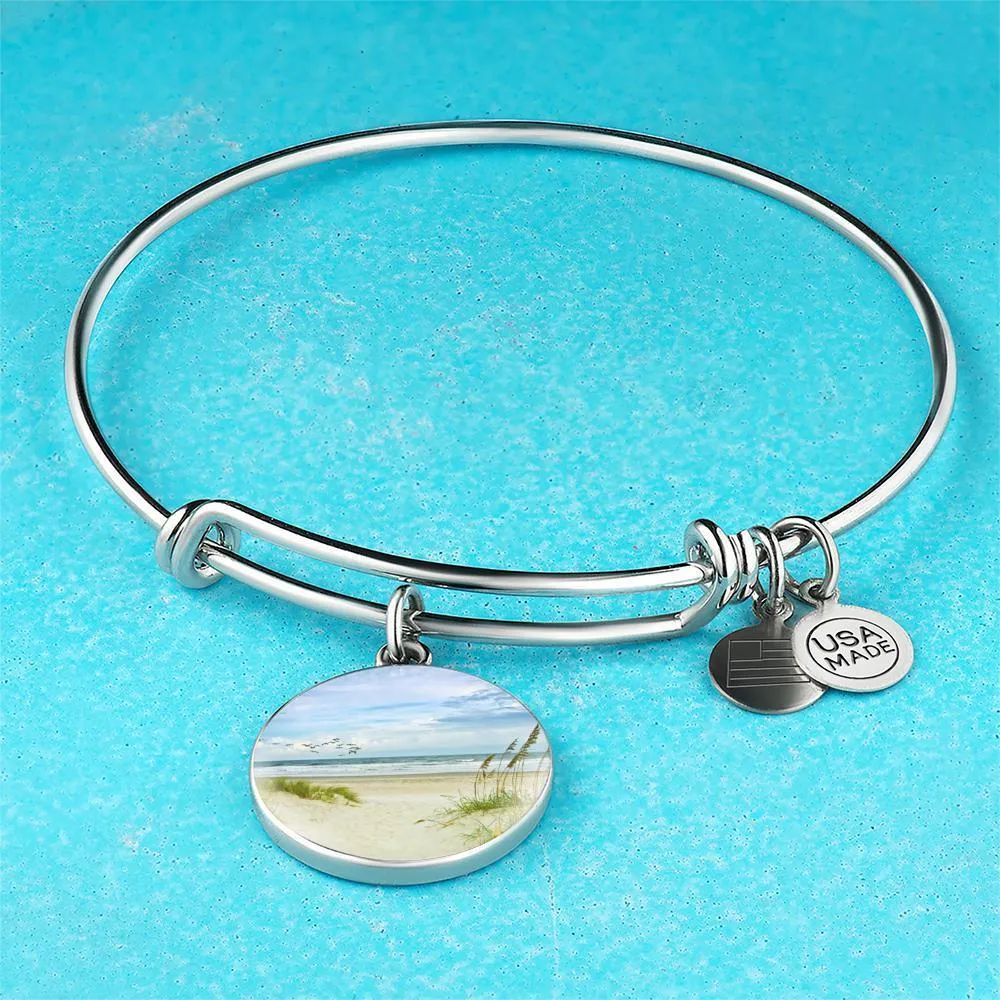 Beach Painting Bangle Bracelet