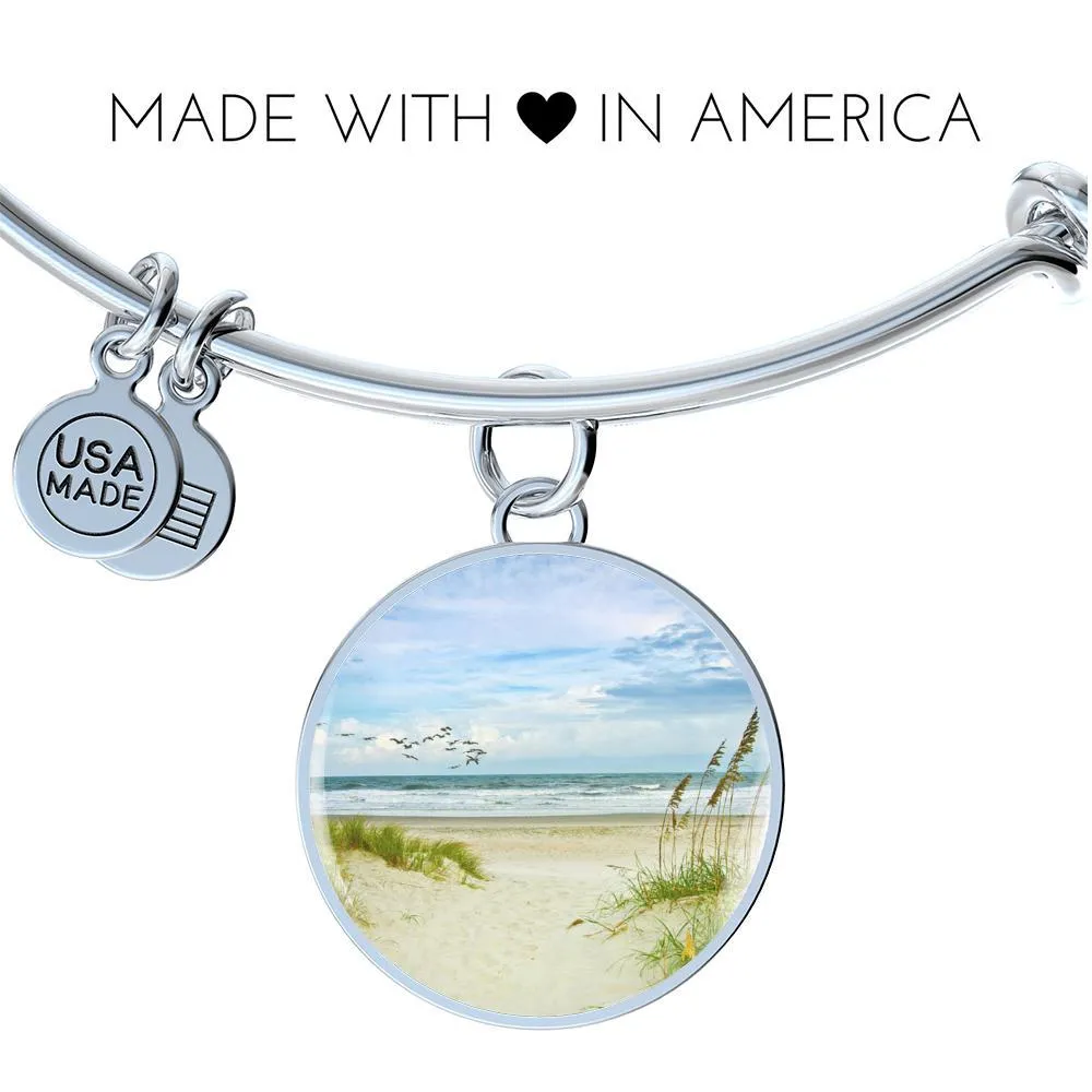 Beach Painting Bangle Bracelet