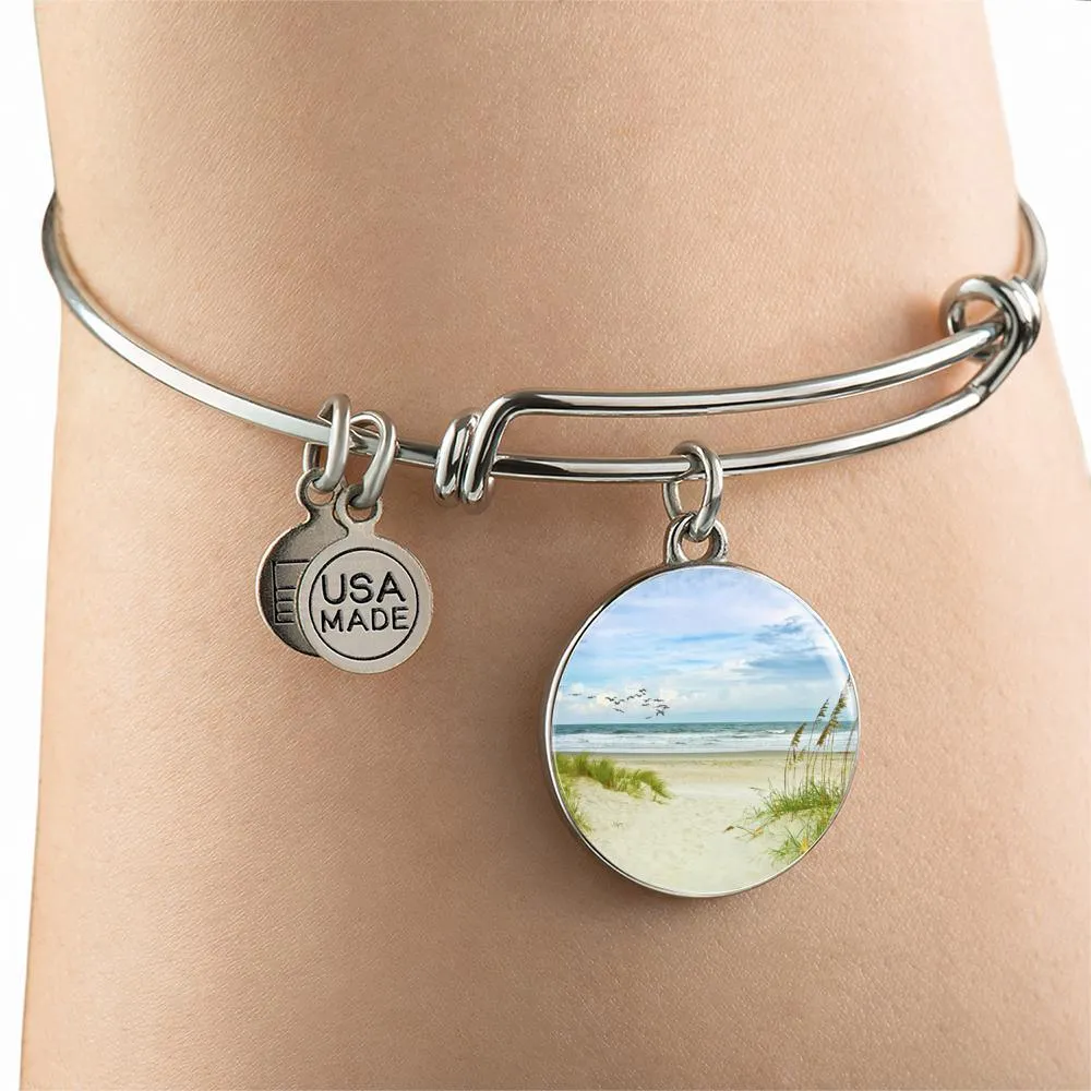 Beach Painting Bangle Bracelet