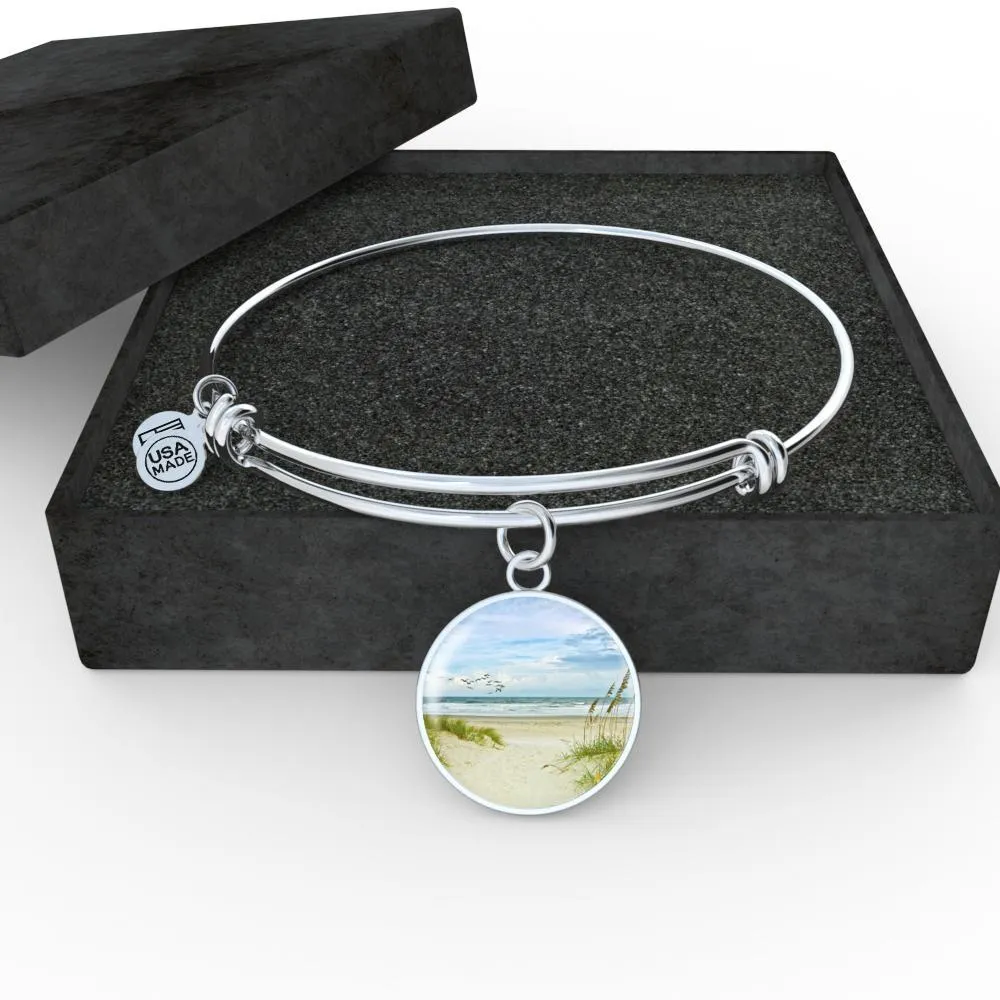 Beach Painting Bangle Bracelet