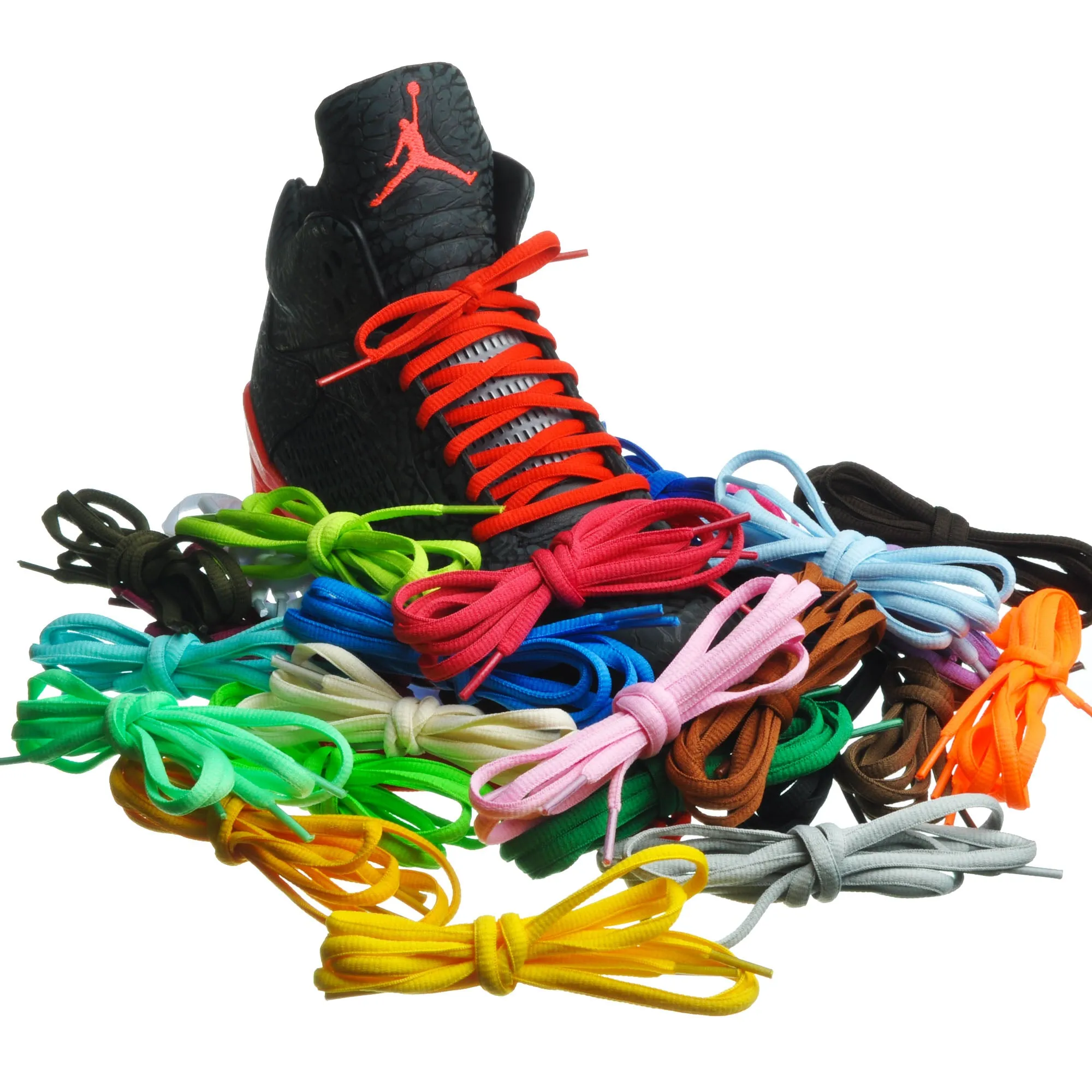 Birch's Oval Half Round 1/4" Shoe Laces - Neon Orange