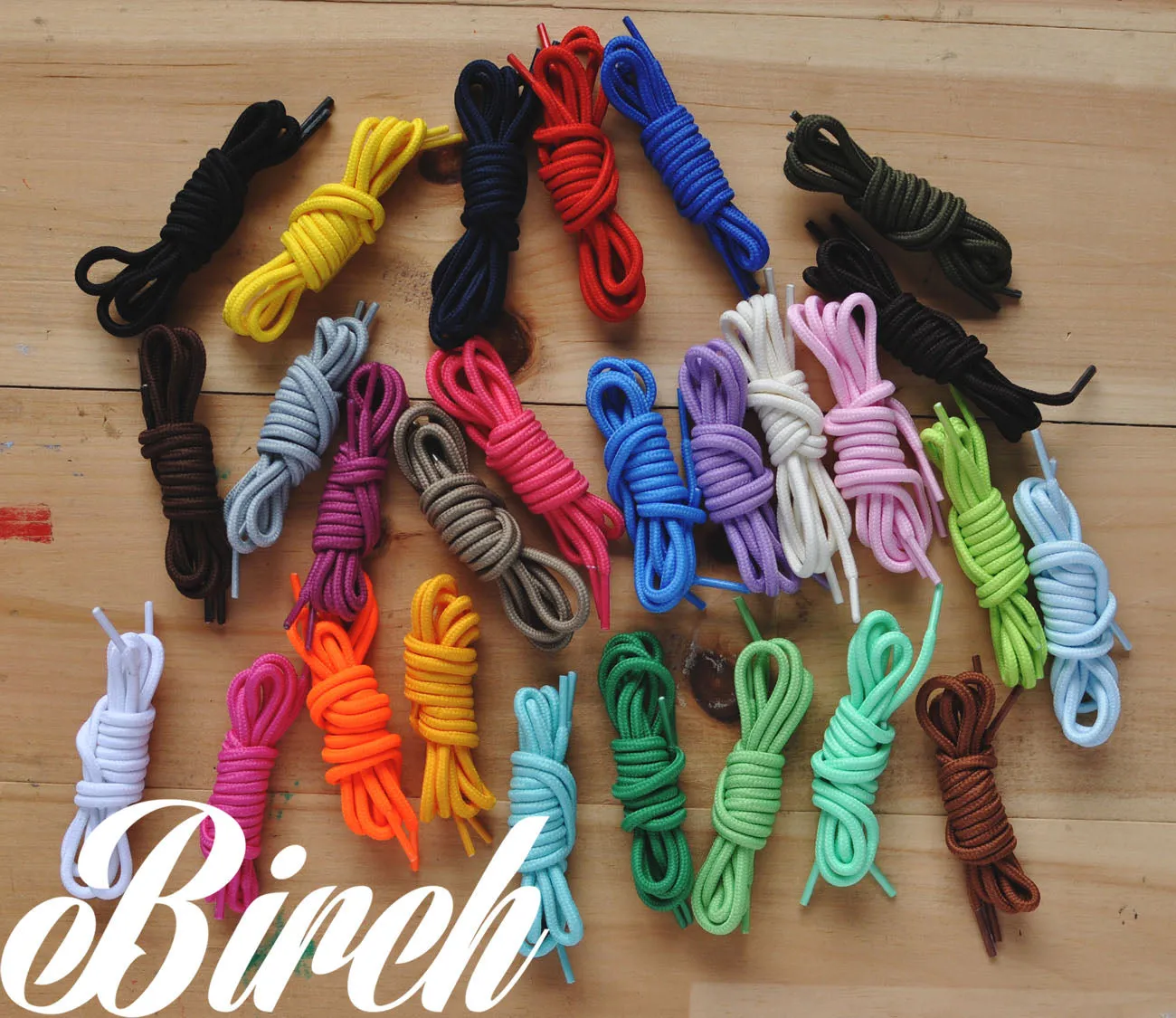 Birch's Round 3/16" Thick Shoelaces - Cove Blue