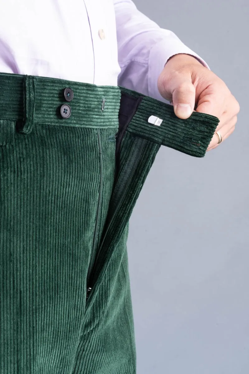 British Racing Green Stancliffe Corduroy Trousers