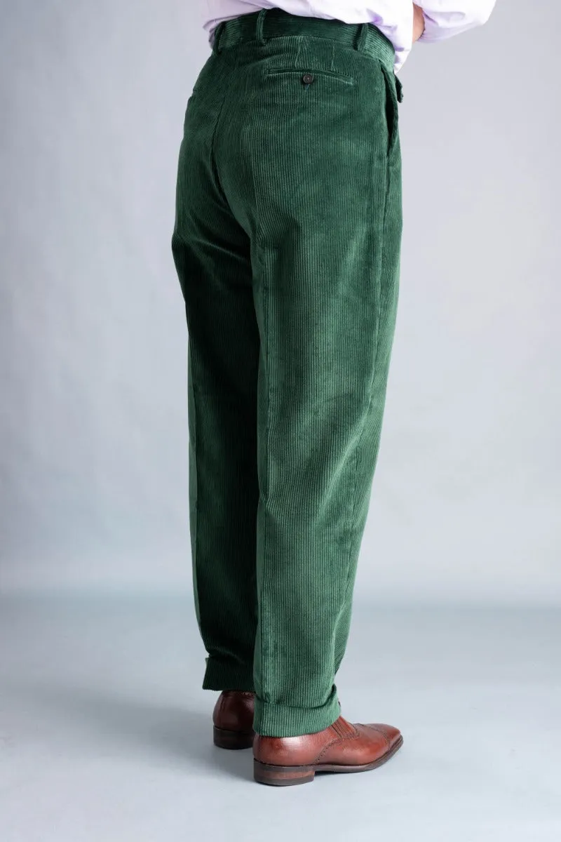 British Racing Green Stancliffe Corduroy Trousers