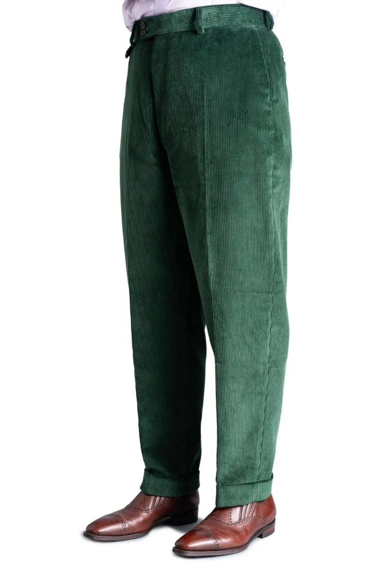 British Racing Green Stancliffe Corduroy Trousers