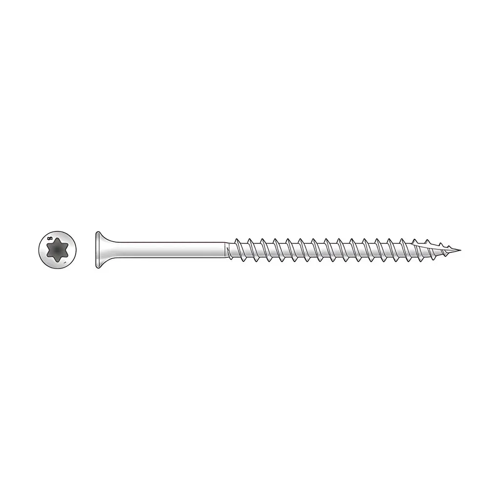 Bugle-Head Wood Screw, 6-Lobe Drive - #10 x 3 in. T-25, Type 305 (5 lb.)