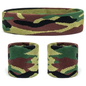 Camo Headband / Wristbands Set