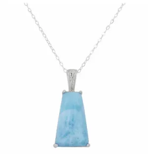 Caribbean Larimar Pendant Necklace