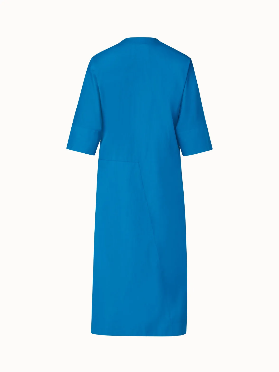 Cotton Silk Poplin Dress with Kimono Sleeves