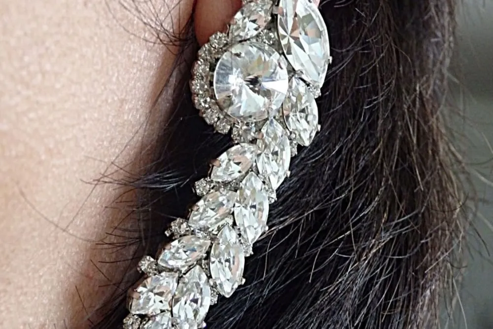 Crystals cluster earrings