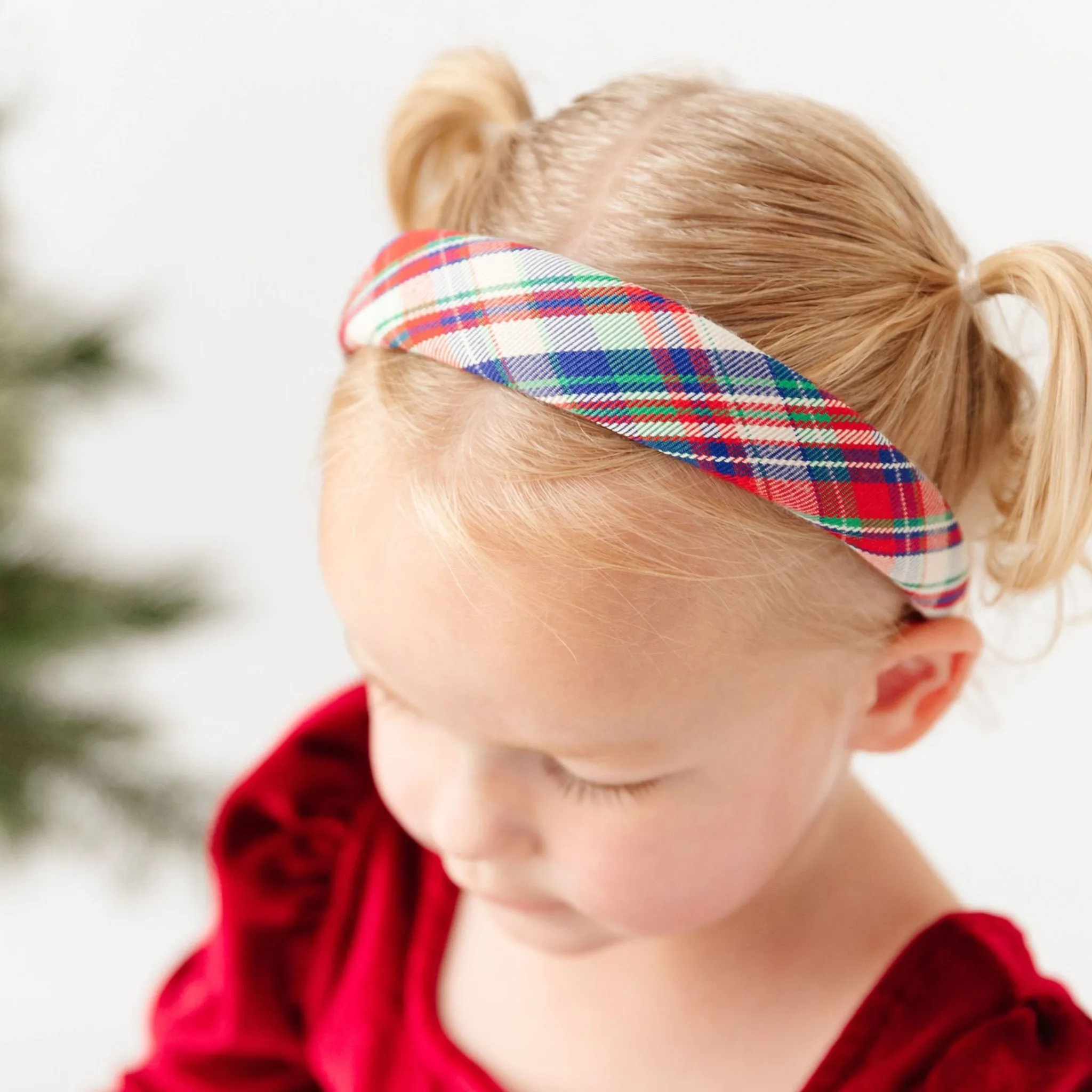 Cushioned Headband - Festive Plaid