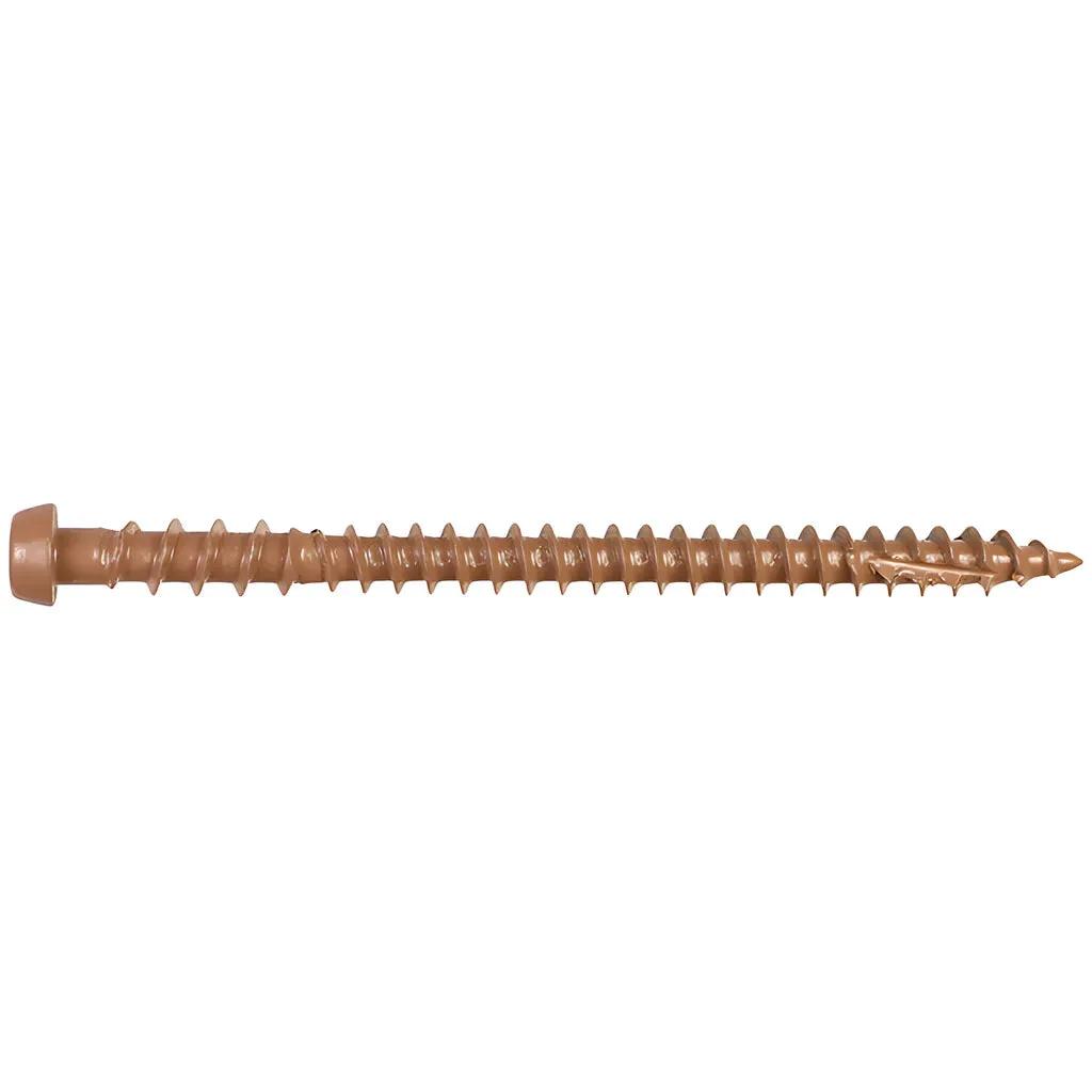 Deck-Drive DCU COMPOSITE Screw - #10 x 2-3/4 in. T20, Quik Guard®, Brown 05 (70-Qty) (Pack of 5)