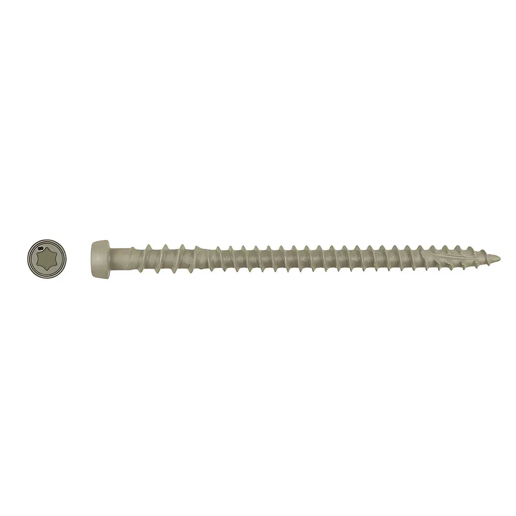 Deck-Drive DCU COMPOSITE Screw - #10 x 2-3/4 in. T20, Quik Guard®, Gray (70-Qty)