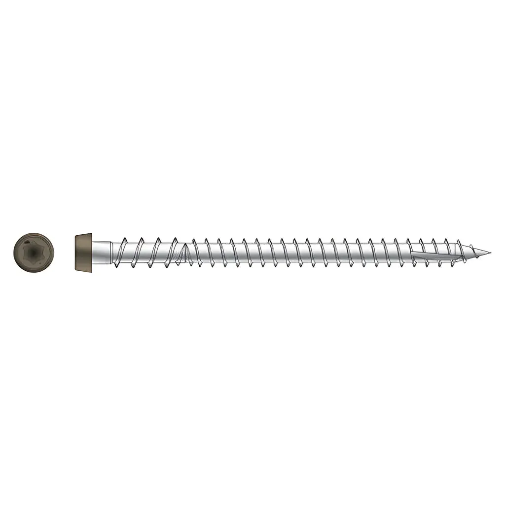 Deck-Drive DCU COMPOSITE Screw - #10 x 2-3/4 in. T20, Type 316, Brown 05 (350-Qty)