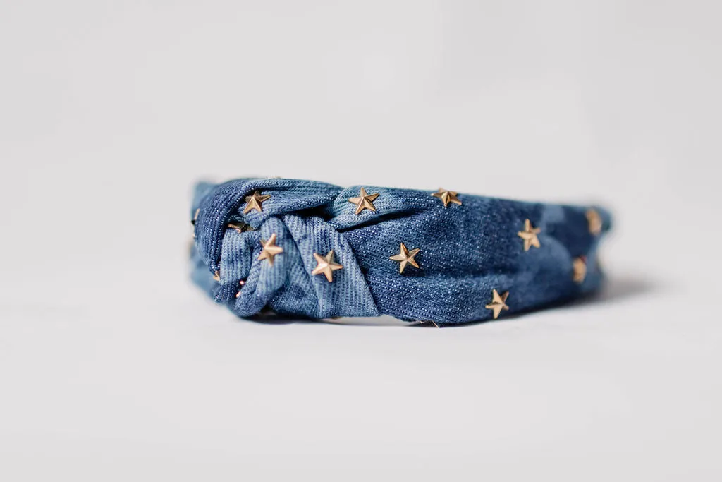 Denim & Star Spangled Headbands - Two Colors!