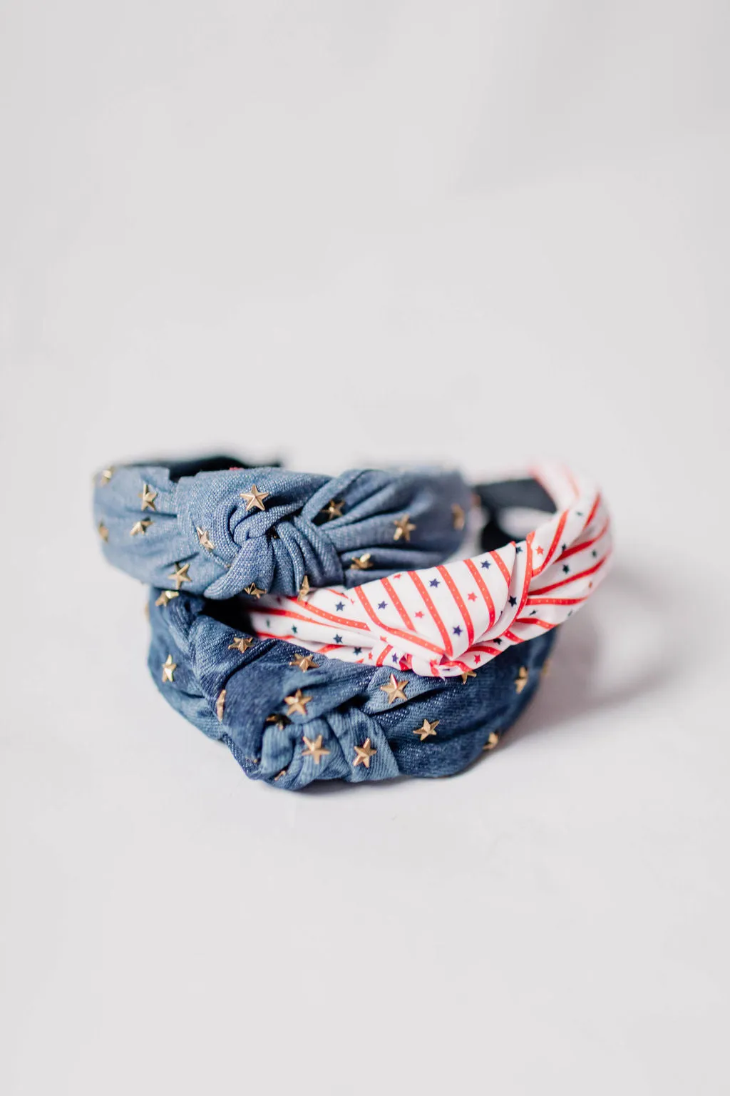 Denim & Star Spangled Headbands - Two Colors!