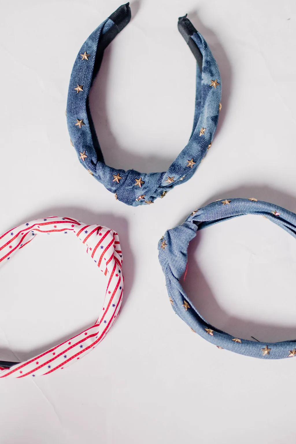 Denim & Star Spangled Headbands - Two Colors!