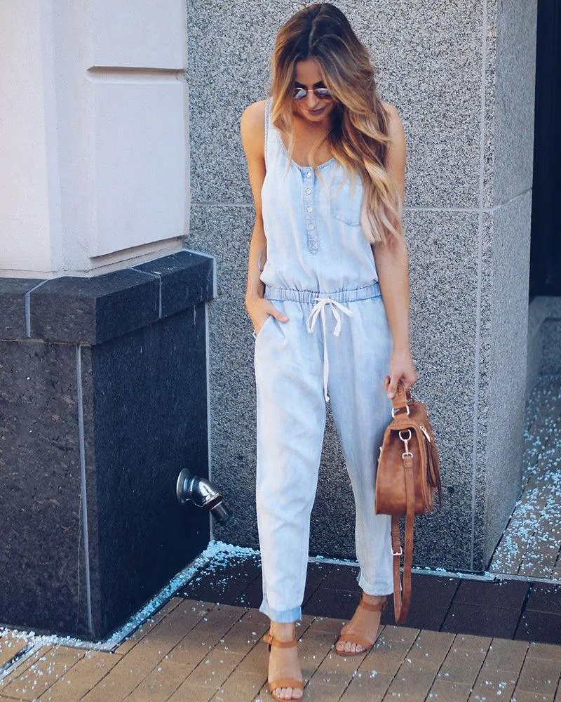 DENIM DREAM TANK JUMPSUIT