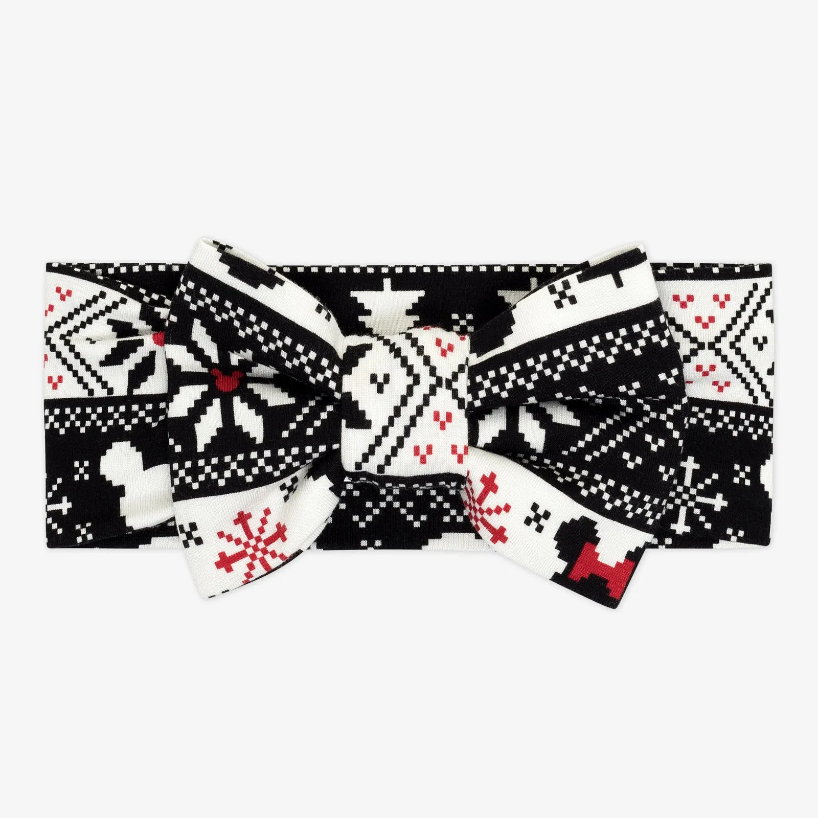 Disney Mickey Fair Isle Luxe Bow Headband