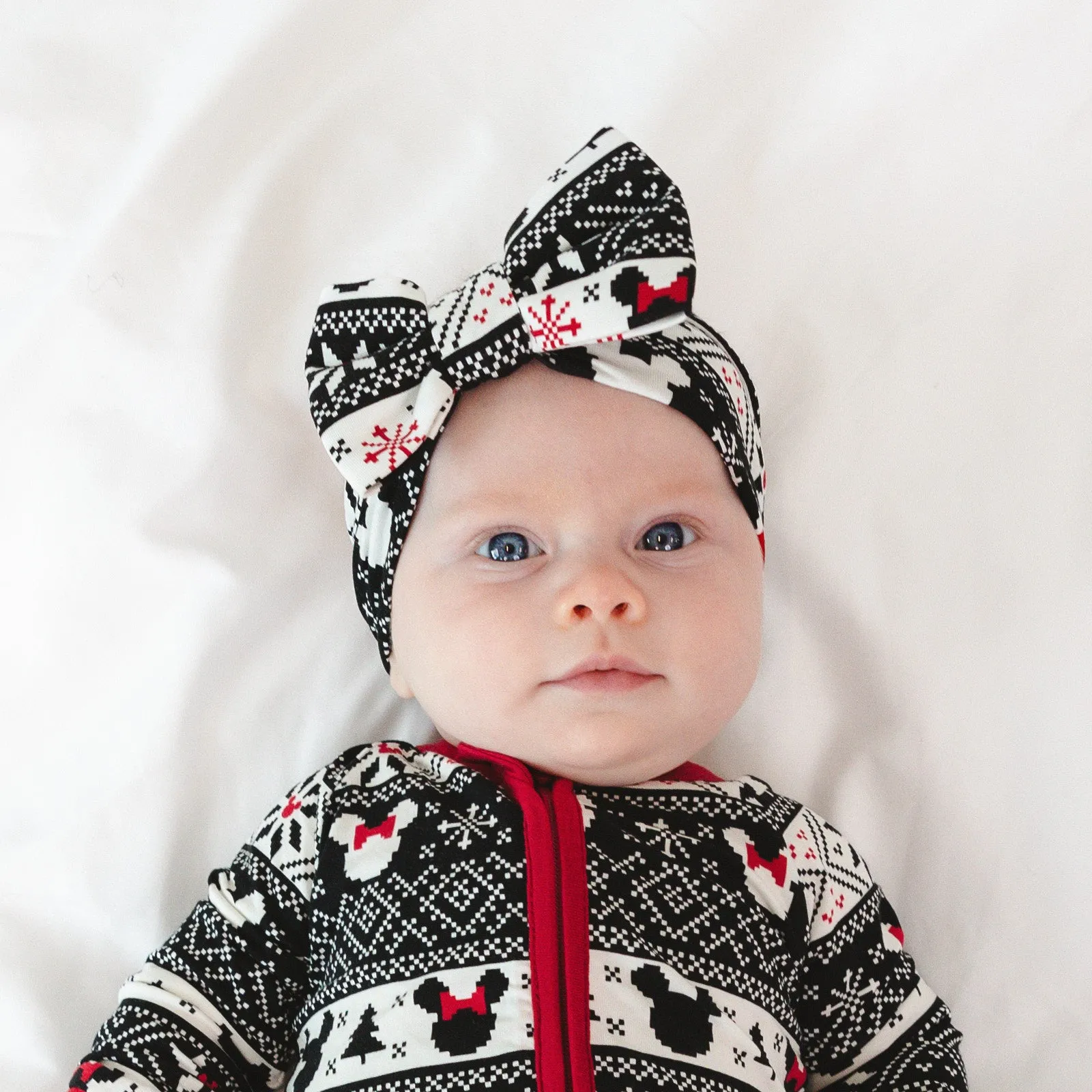 Disney Mickey Fair Isle Luxe Bow Headband