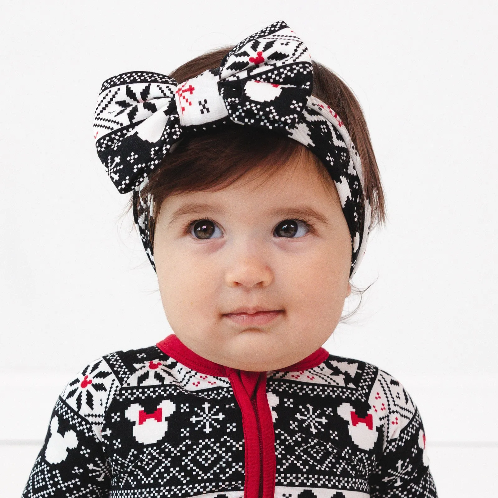 Disney Mickey Fair Isle Luxe Bow Headband