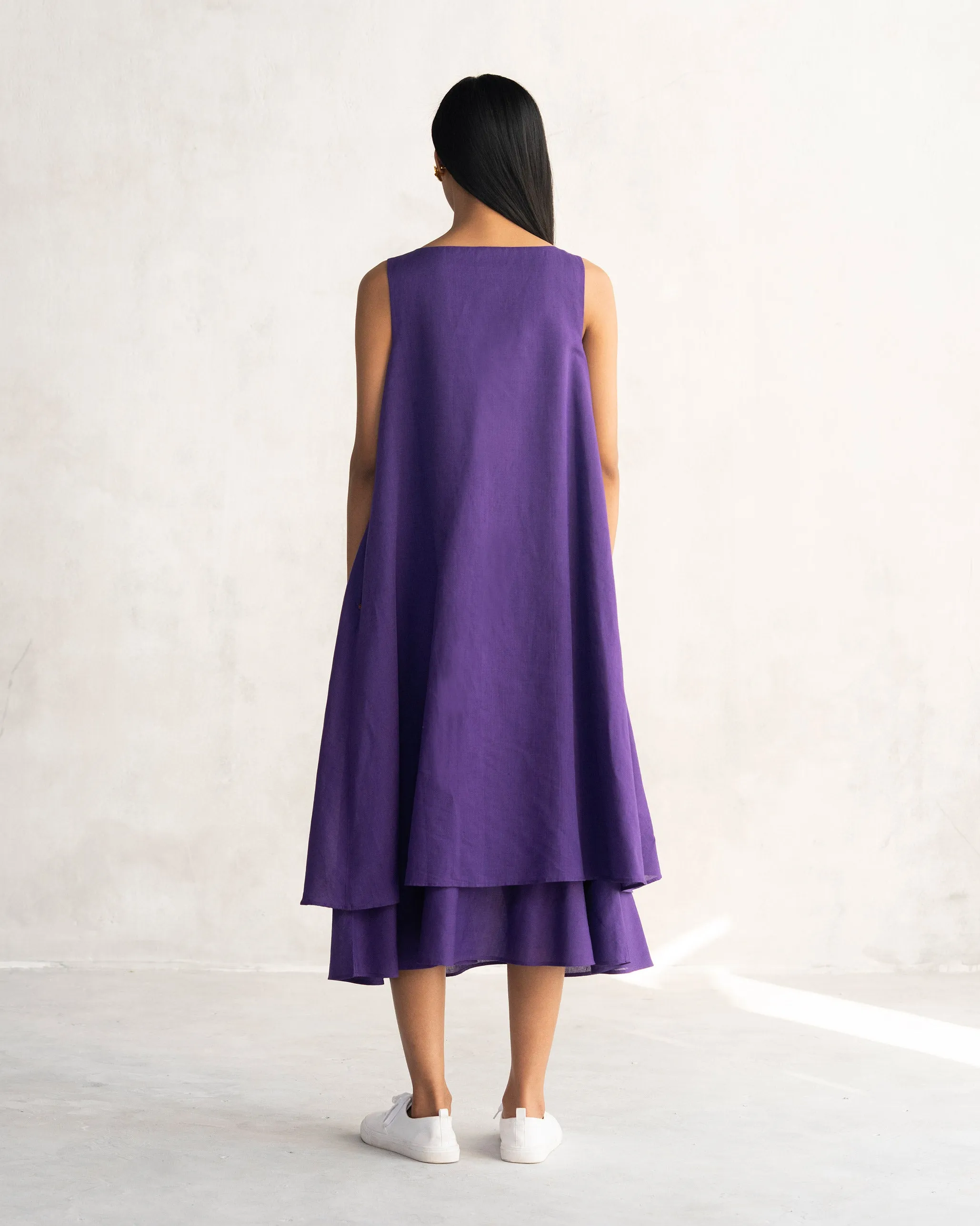 Double Layer Dress - Purple