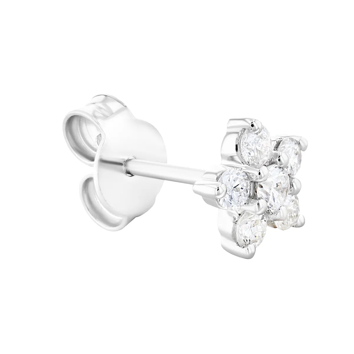 Everyday Diamonds Collection Snowflake Cluster Diamond Earrings | 18K White Gold