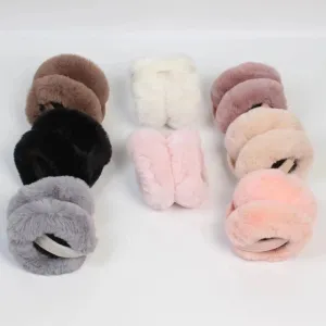 Foldable Plush Earmuff Women's Autumn And Winter Cute Warm Ear Warmer Winter Korean Style Solid Color Earmuff Imitation Rabbit Fur Earmuffs