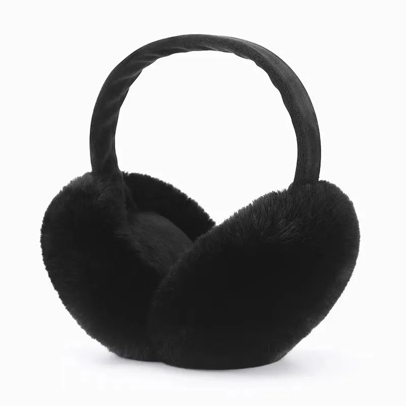 Foldable Plush Earmuff Women's Autumn And Winter Cute Warm Ear Warmer Winter Korean Style Solid Color Earmuff Imitation Rabbit Fur Earmuffs