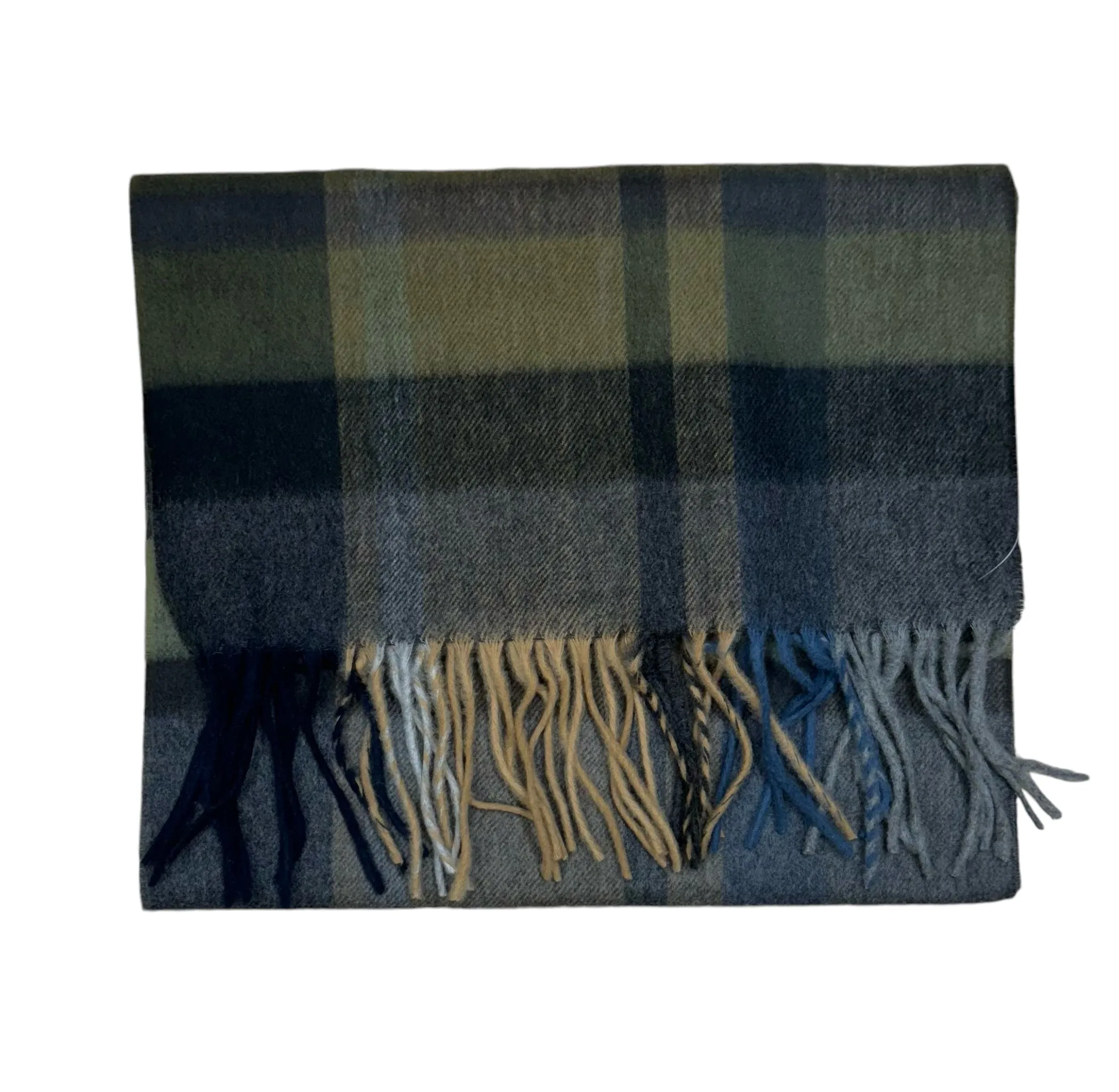 Fraas Grid Cashmink® Scarf | Olive