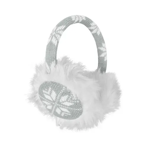 Girls' Snowflake Faux Fur Earmuffs