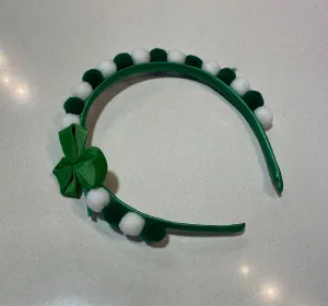 Green Pom Pom Headbands- Assorted