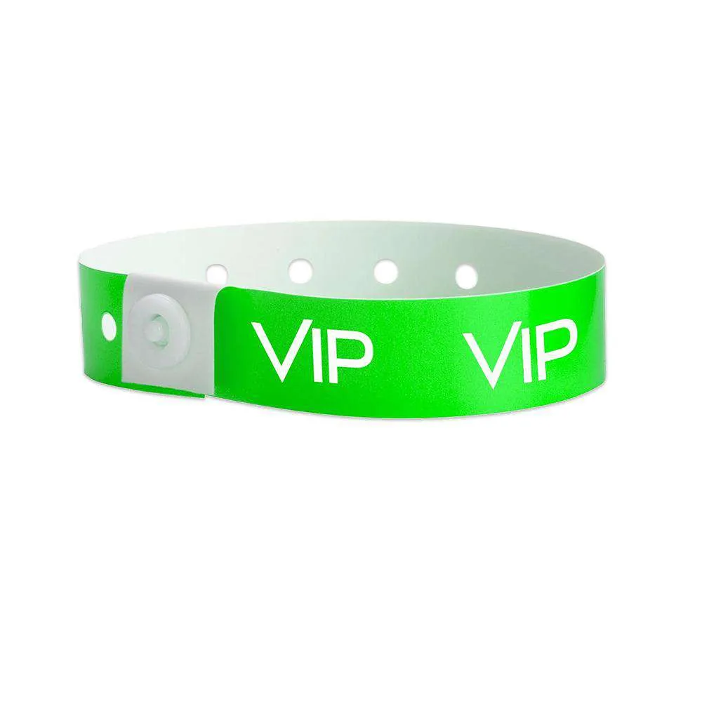 Green VIP Plastic Wristband Design