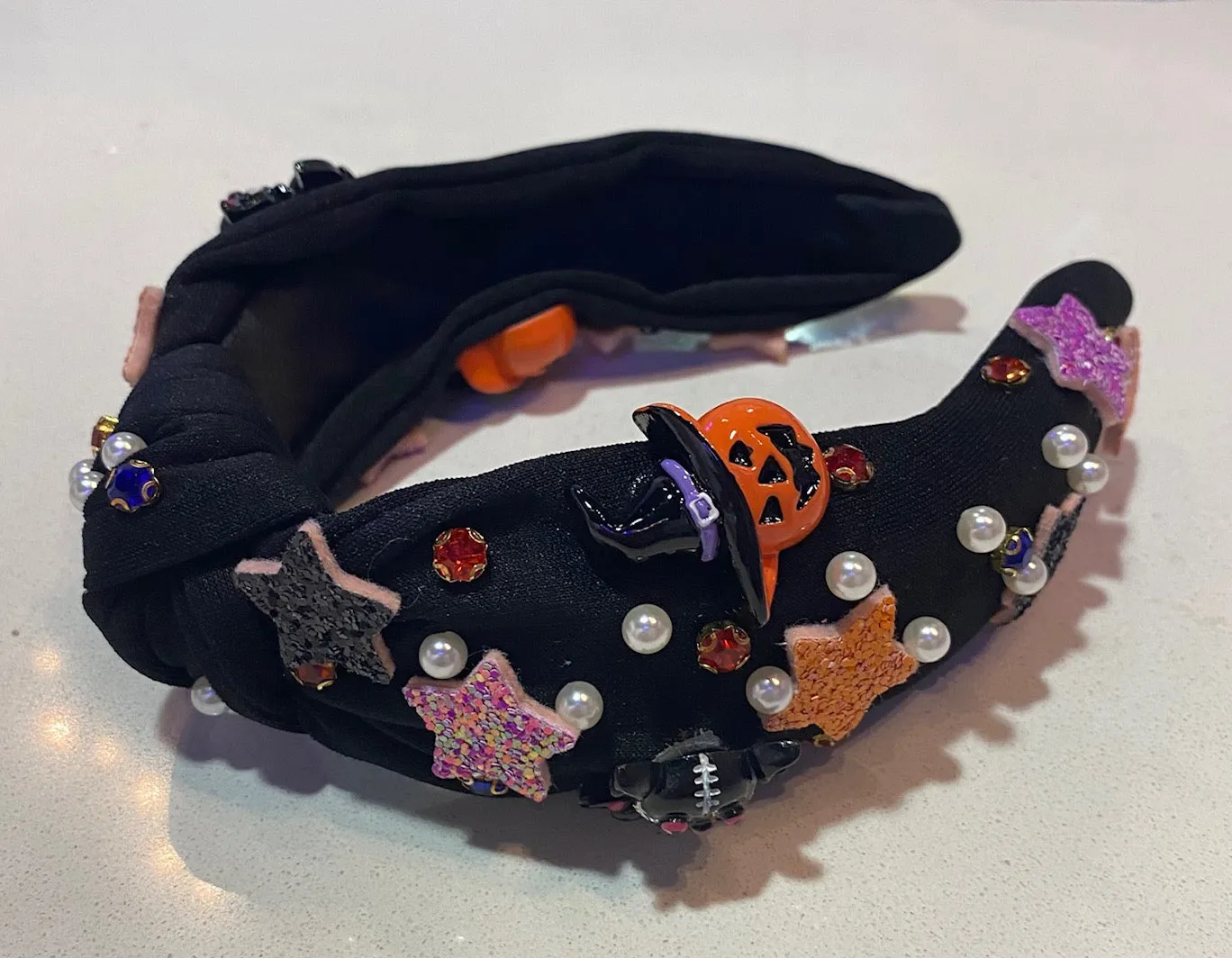 Halloween Gem Charm Headband- Assorted