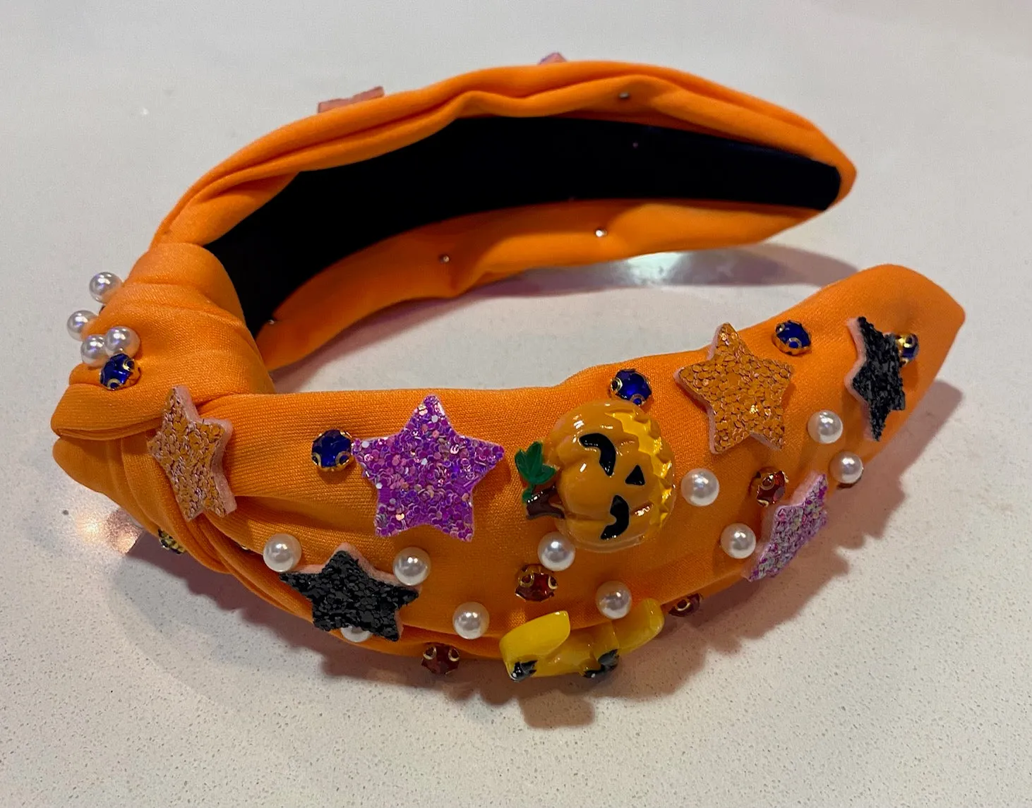 Halloween Gem Charm Headband- Assorted