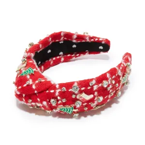 HOLLY RED CHRISTMAS STOCKING KNOTTED HEADBAND