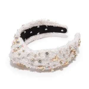 IVORY NUTCRACKER EMBELLISHED KNOTTED HEADBAND