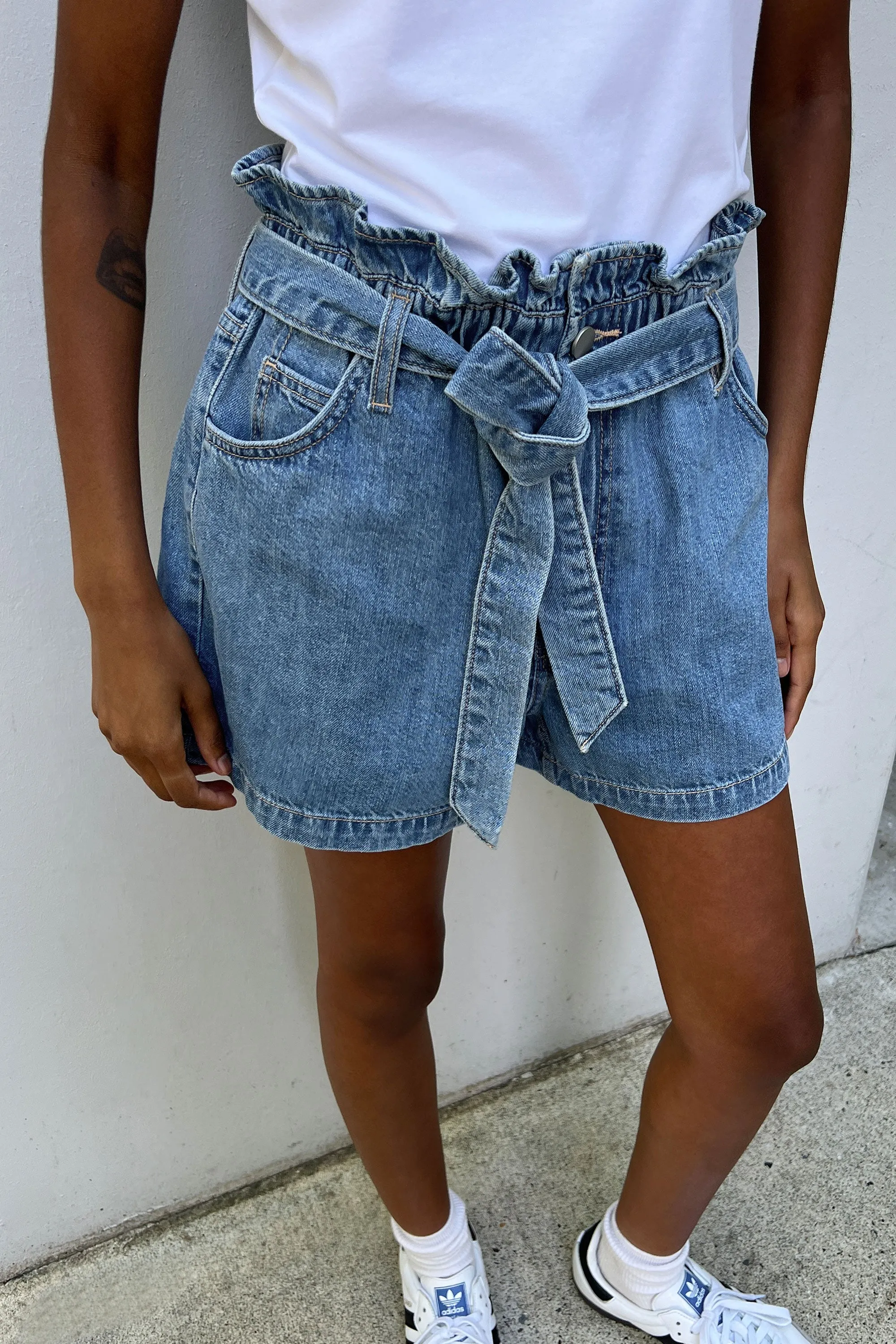 JEAN PAPERBAG SHORT