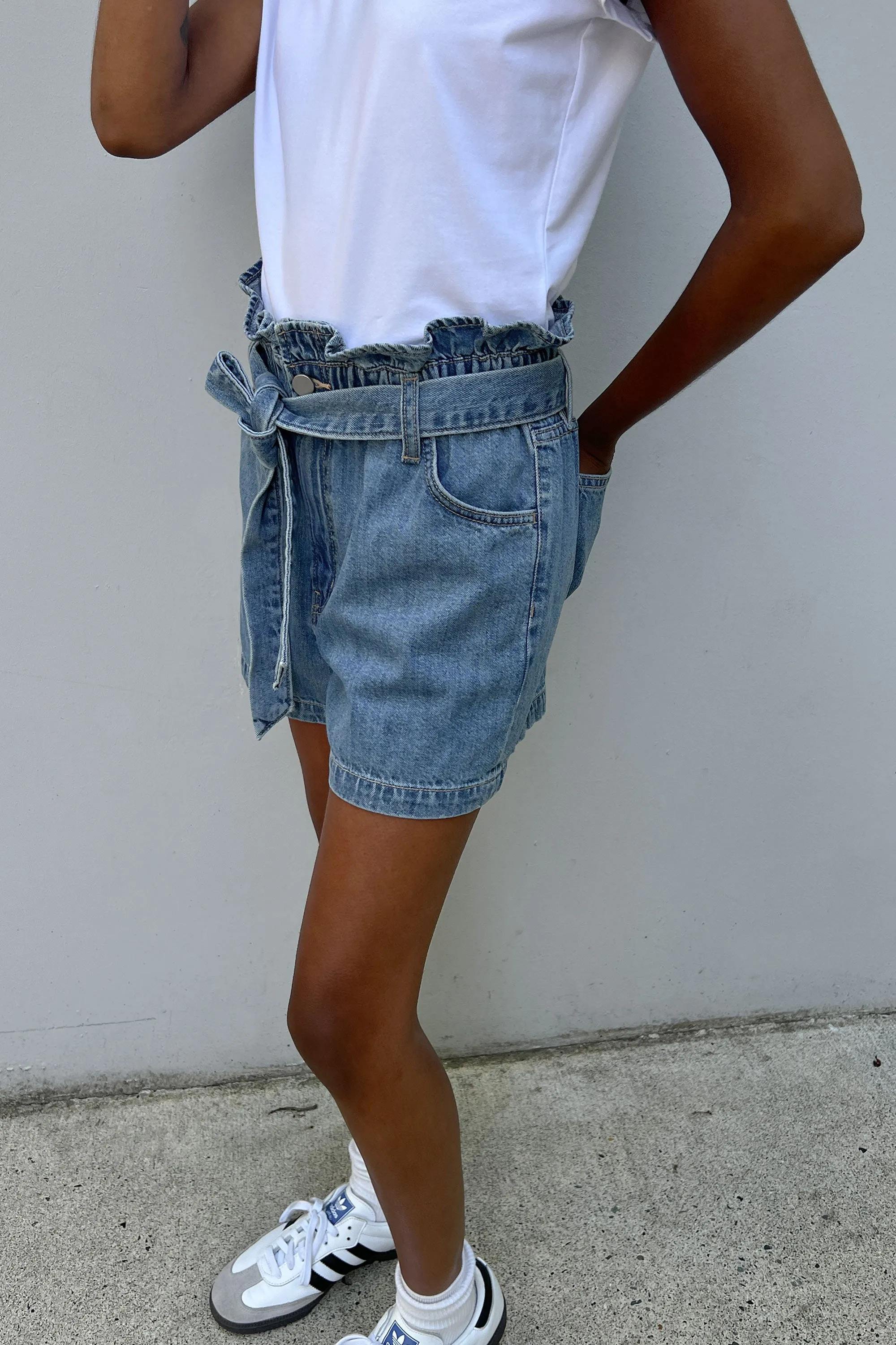 JEAN PAPERBAG SHORT