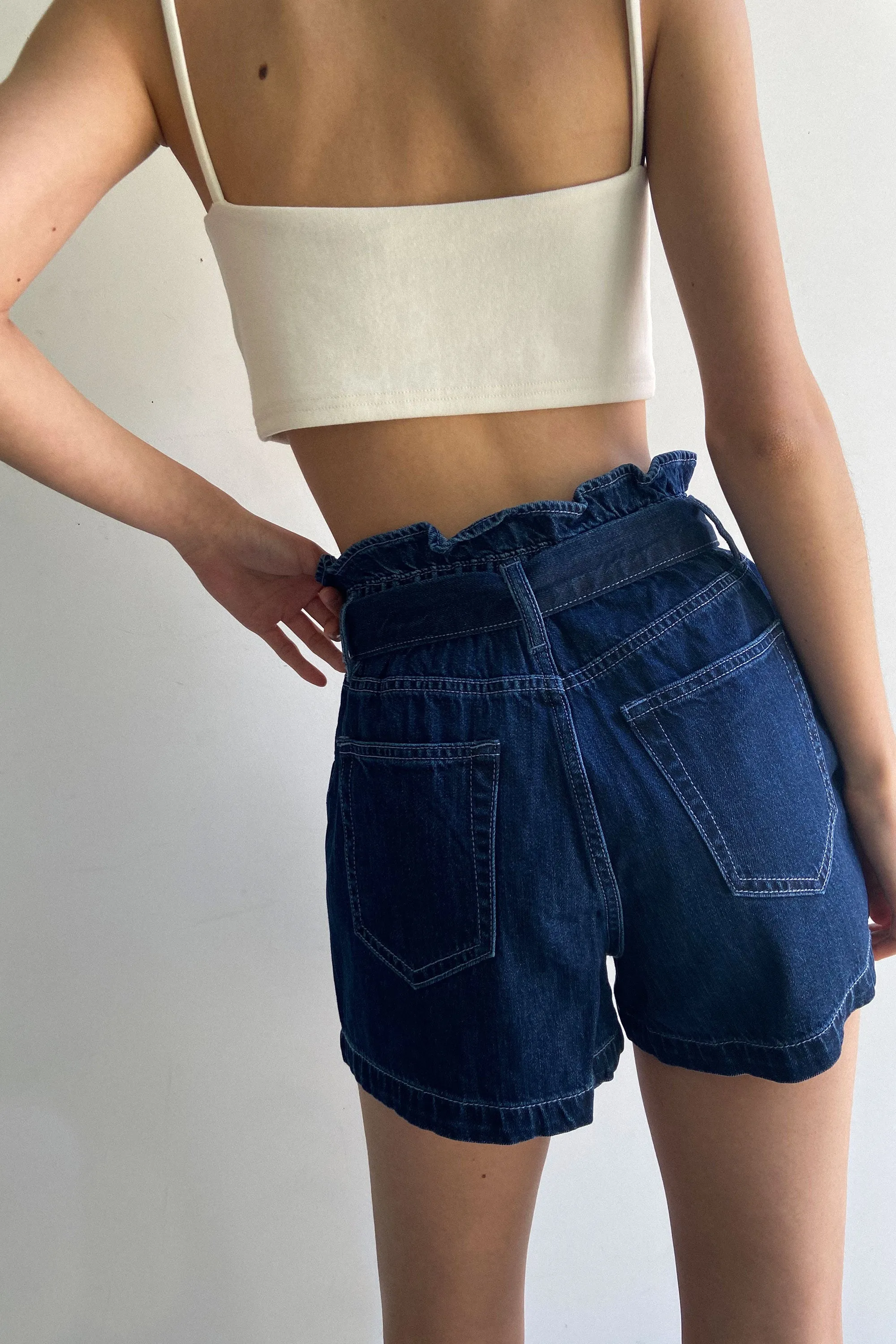 JEAN PAPERBAG SHORT